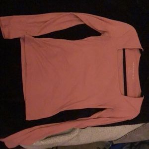 Light pink drop neck shirt
